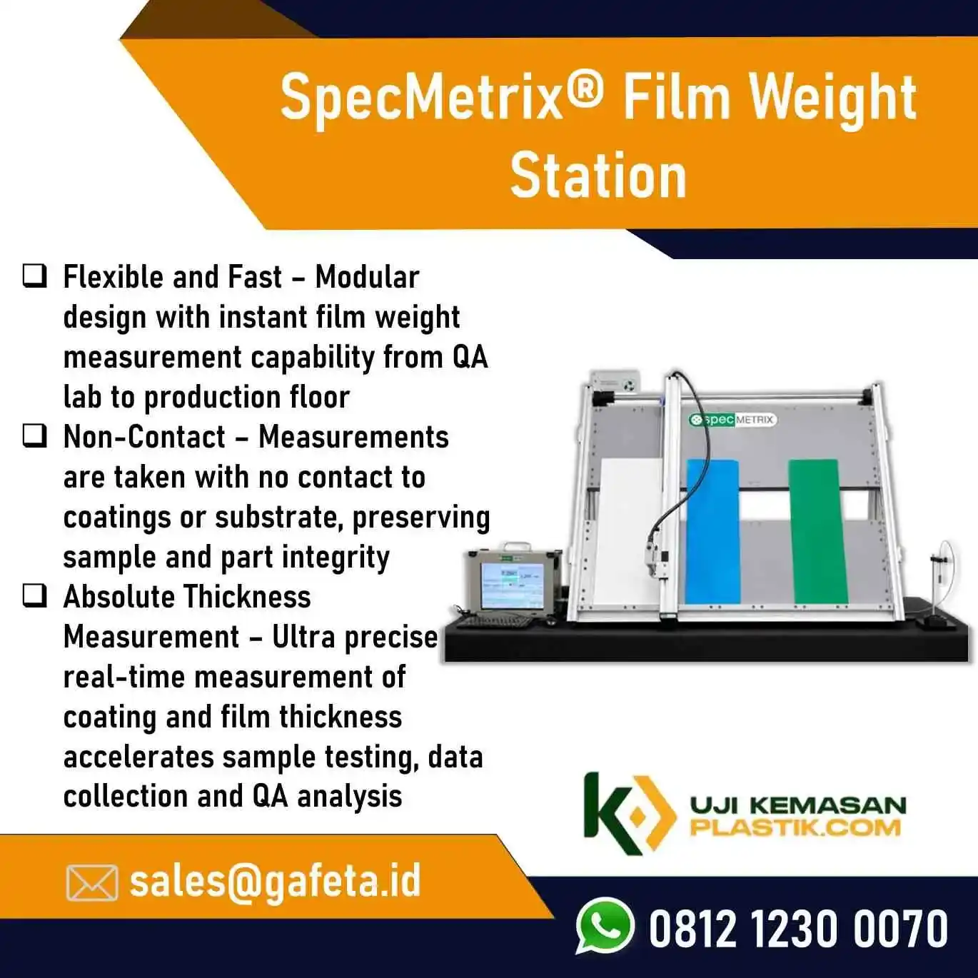 Jual SpecMetrix® Film Weight Station: Ukur Berat & Tebal Coating Film