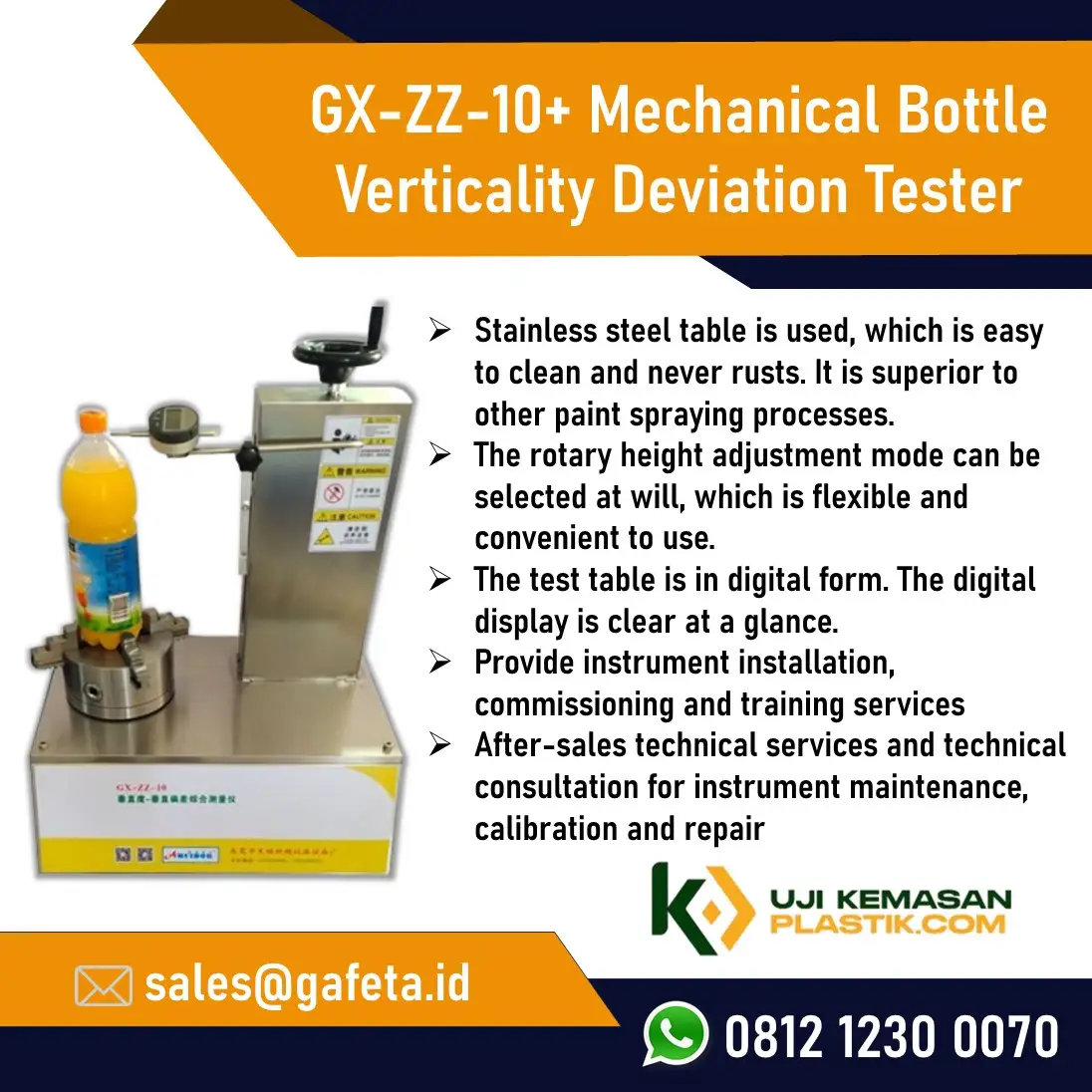 Bottle Verticality Tester